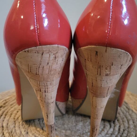 Guess Women's Coral Faux Leather Platform Heels Pumps 7.5 Pre-owned - Picture 4 of 6
